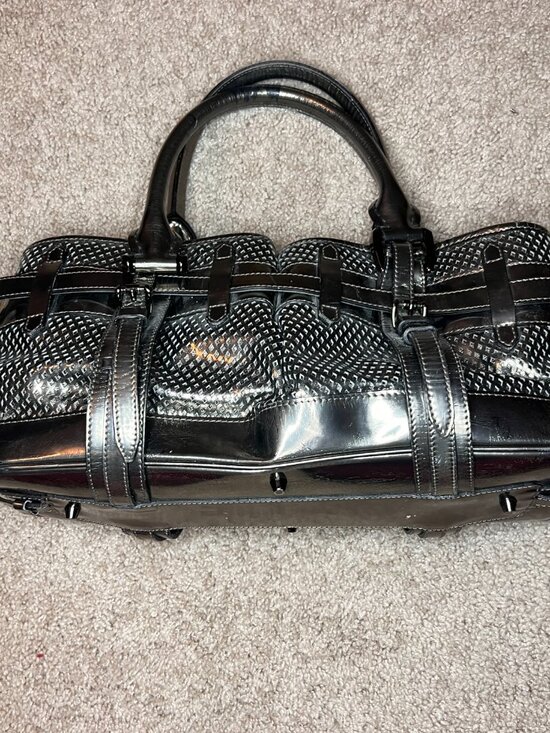 Authentic Silver Metallic Burberry Purse - Picture 2 of 4